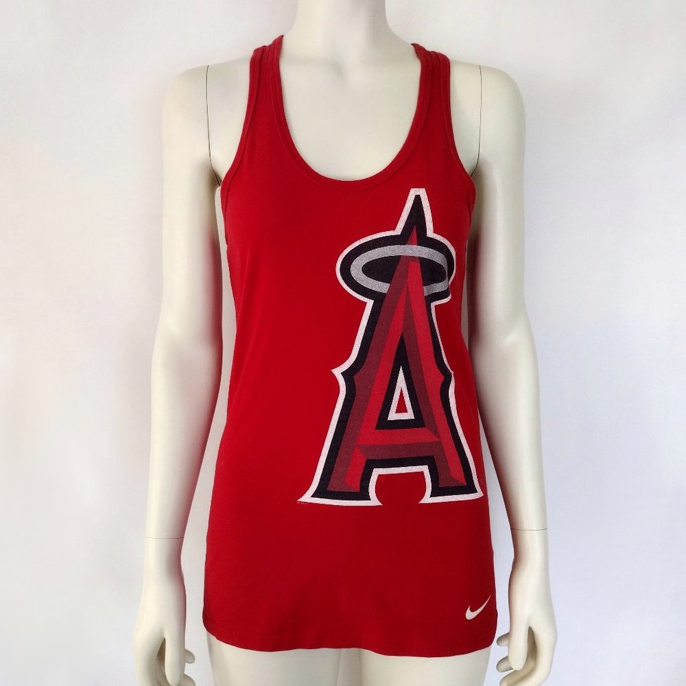 Nike Red Angeles Graphic Relaxed Fit Long Racerback Tank Top
